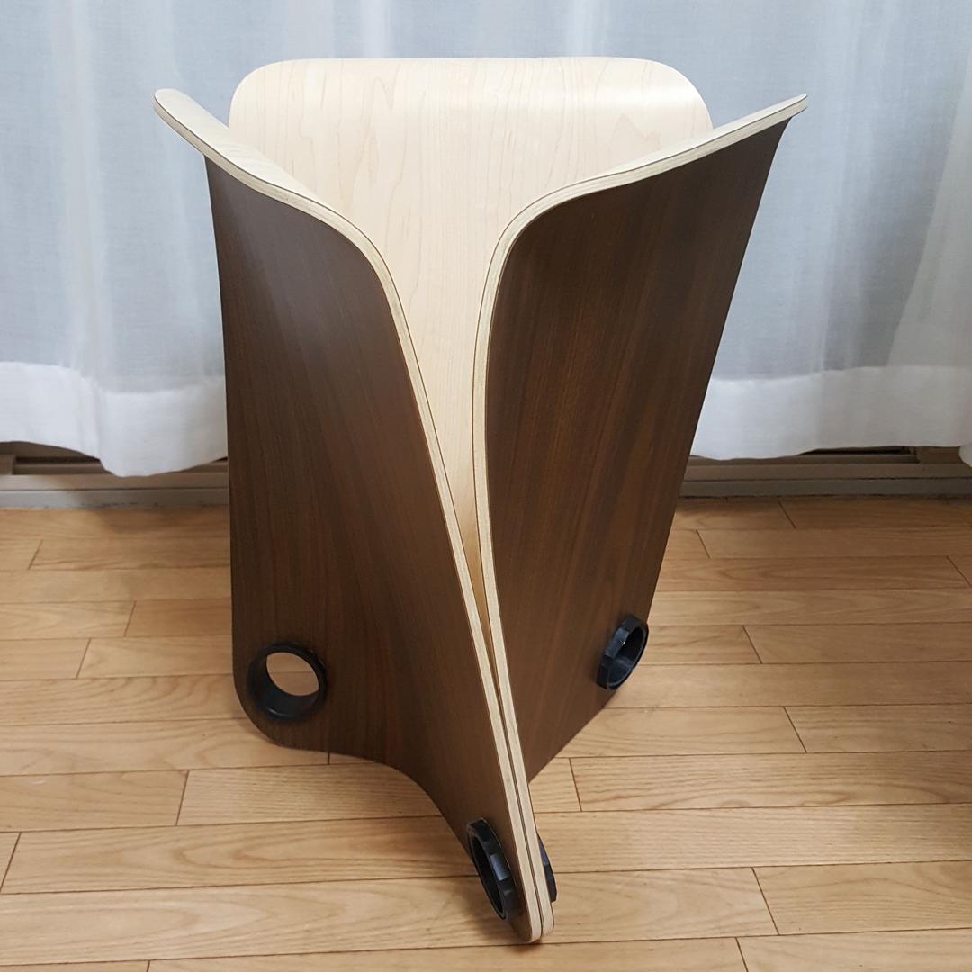 未使用B品 プライウッド マガジンラック ごみ箱 北欧 ミッドセンチュリー