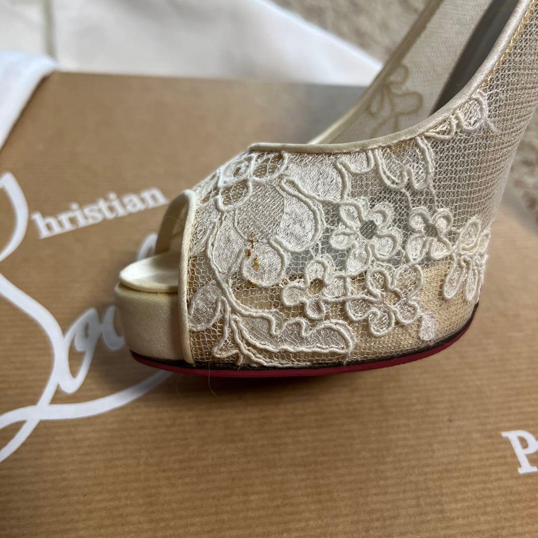 ルブタン　オープントゥ　パンプス　37