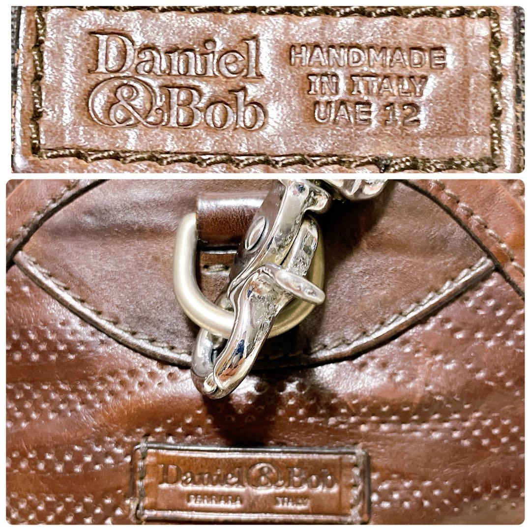 ダニエル＆ボブ ピッポ ボディバッグ スリングバッグ レザー パンチング 茶