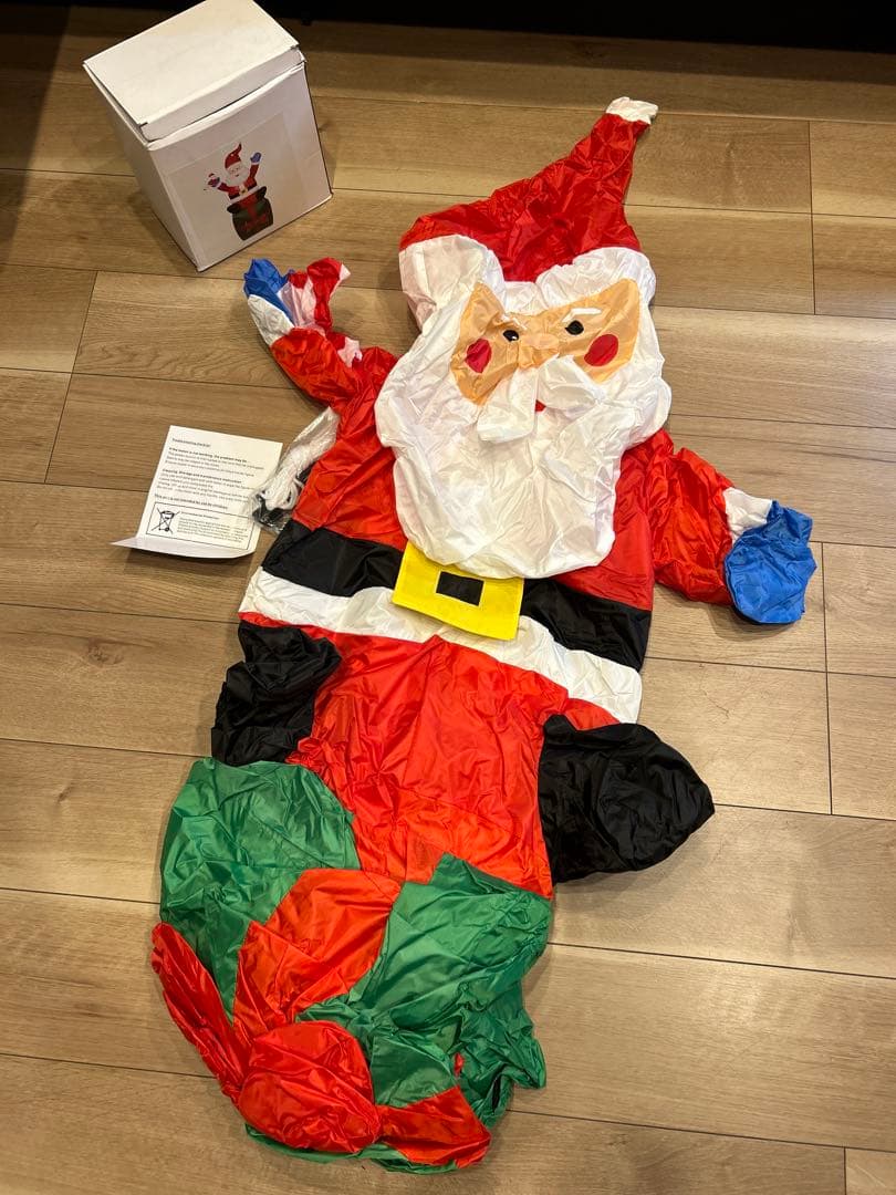 12/25まで値下げ！エアディスプレイクリスマス サンタボックス自動風船ライト付