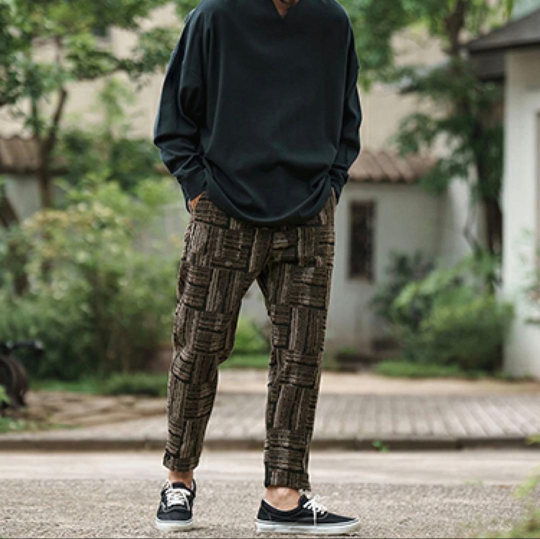 ✨新品 タグ付CAMBIO カンビオ テーパードパンツ ジャガード