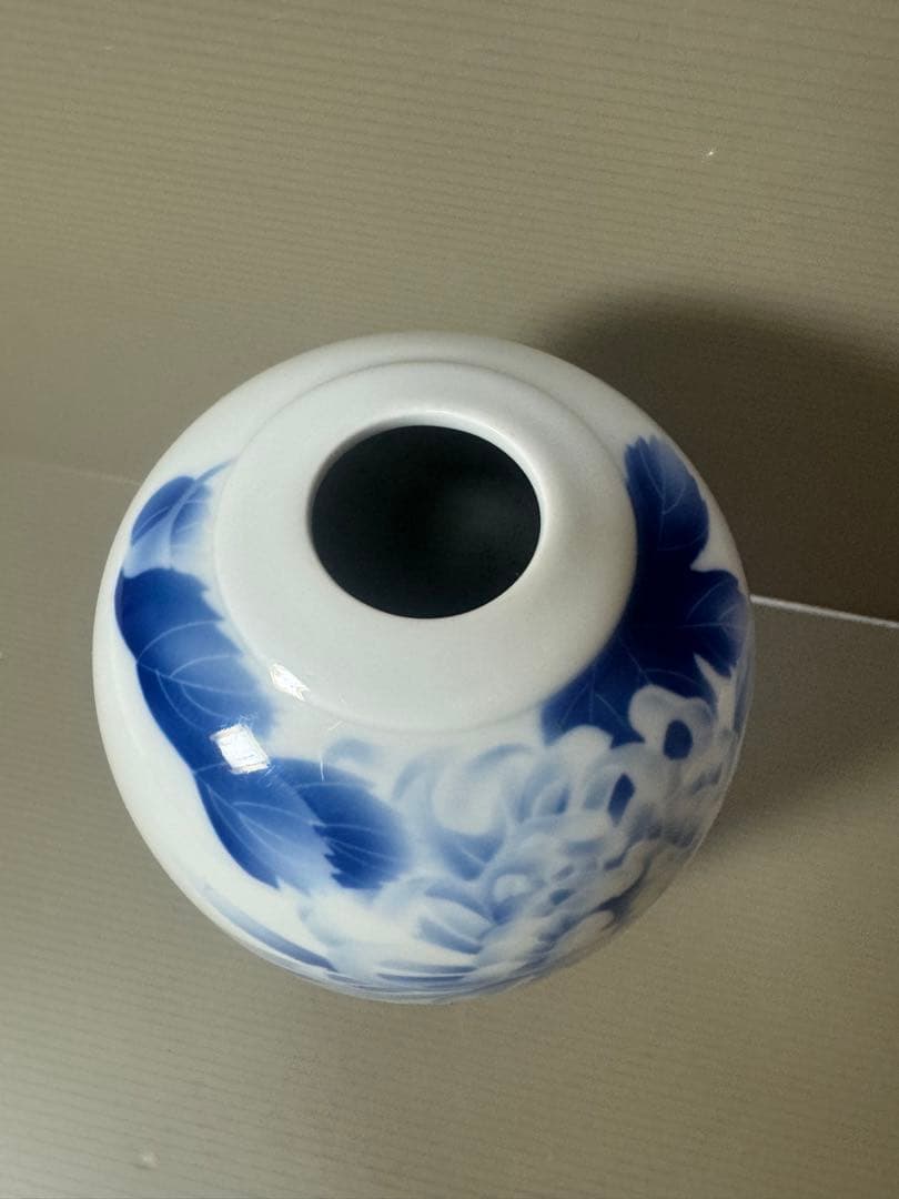 2071 深川製磁　色絵花瓶　時代物