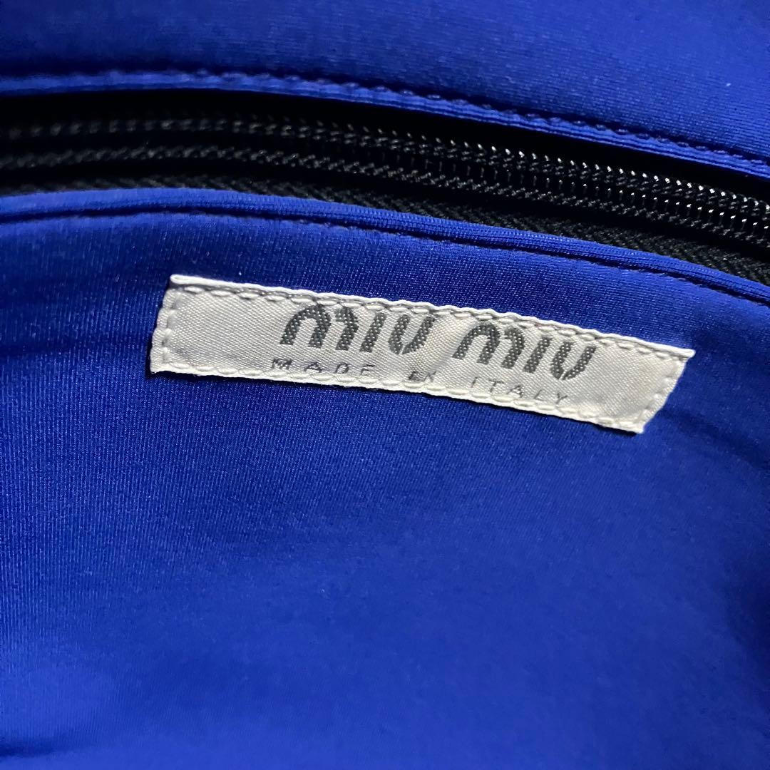 90s 00s MIU MIU ナイロン ショルダーバッグ Archive 青