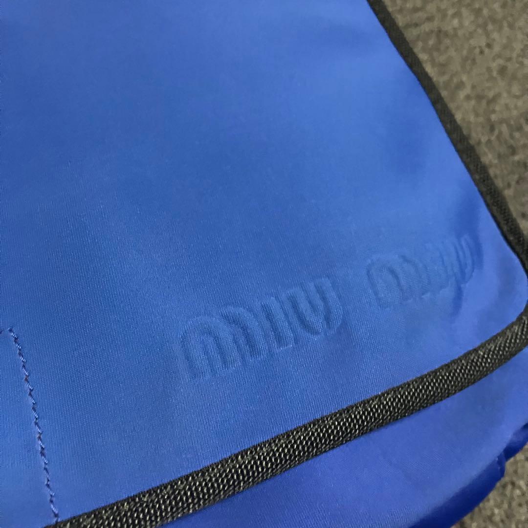 90s 00s MIU MIU ナイロン ショルダーバッグ Archive 青