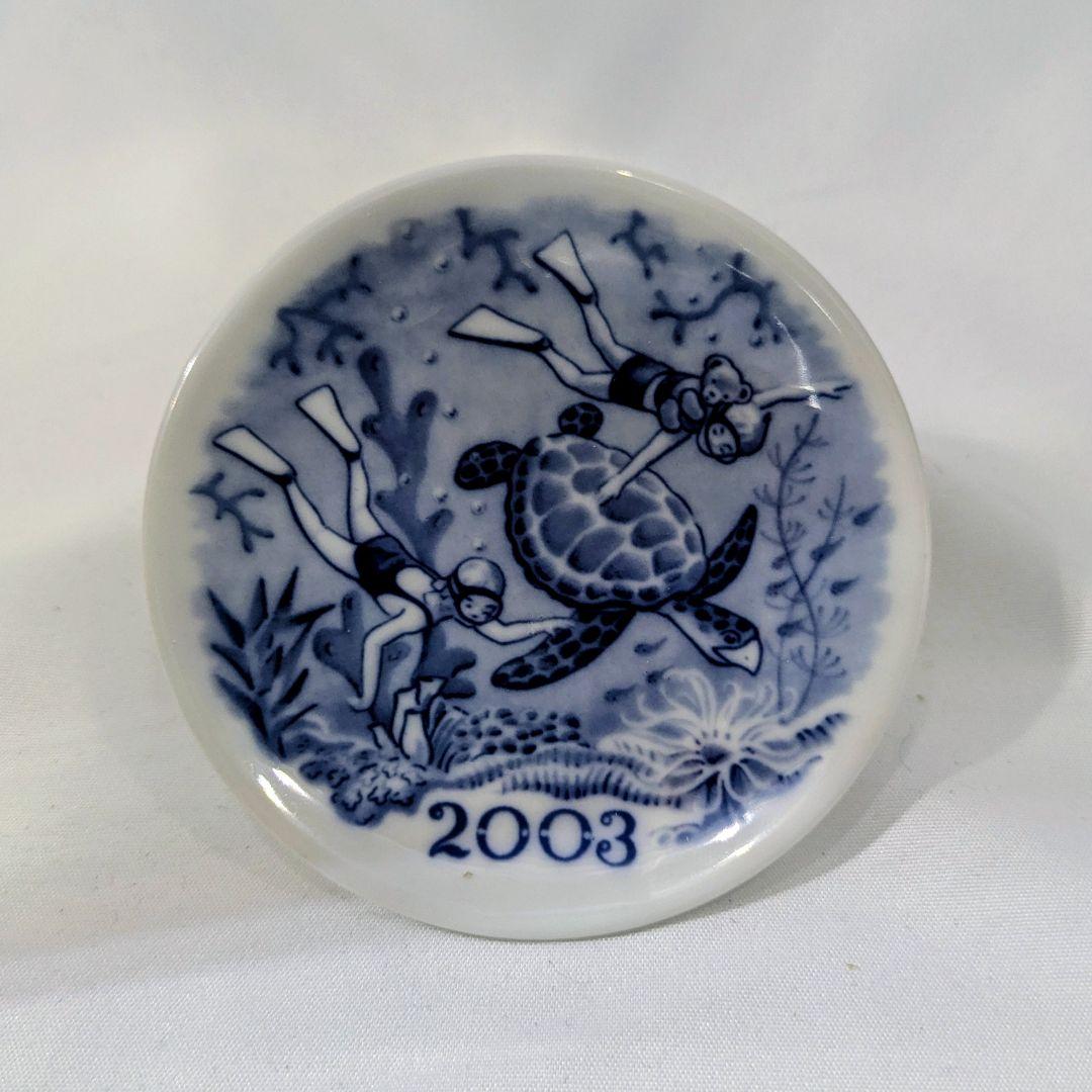 R コペンハーゲン　ミレニアム2003年プレート　フィギュリン2体　プラケット