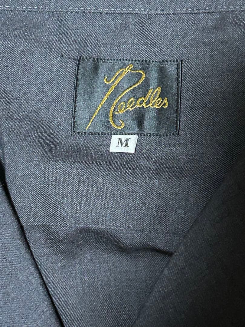 Noidles オープンカラーレーヨンシャツ　ブラックM FK186