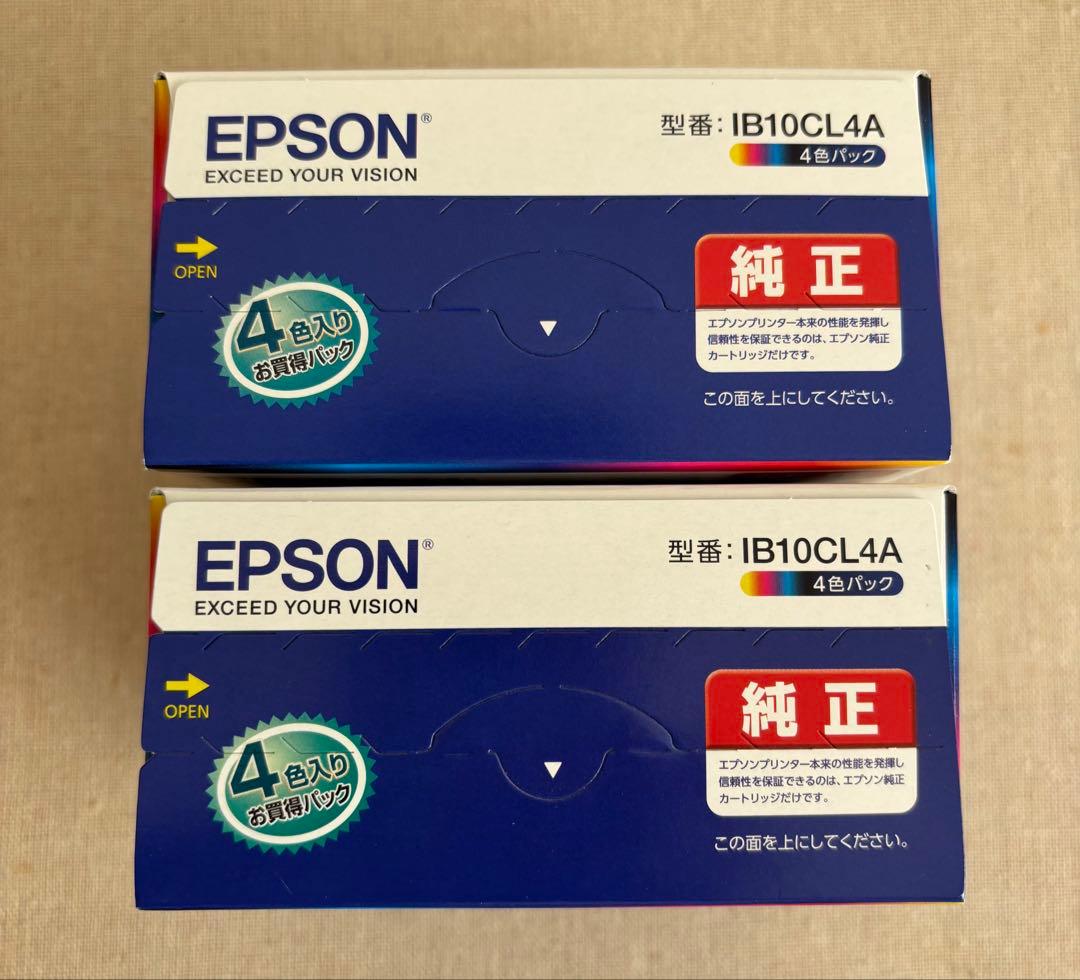 【新品】EPSON IB10CL4A インクカートリッジ 4色パック×2個
