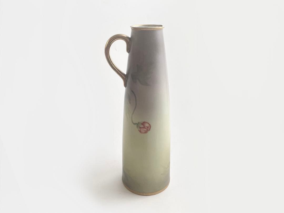 オールドノリタケ　ポピー文様　水注　花瓶　花入　フラワーベース　ヴィンテージ
