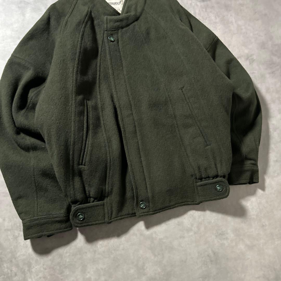 ダークグリーン ウール ジャケット 古着