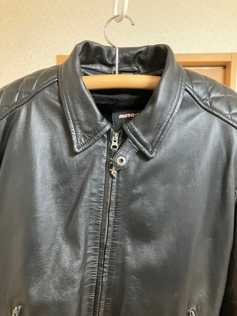 f*n様 ブラック　レザーライダースジャケット・プロテクター付き