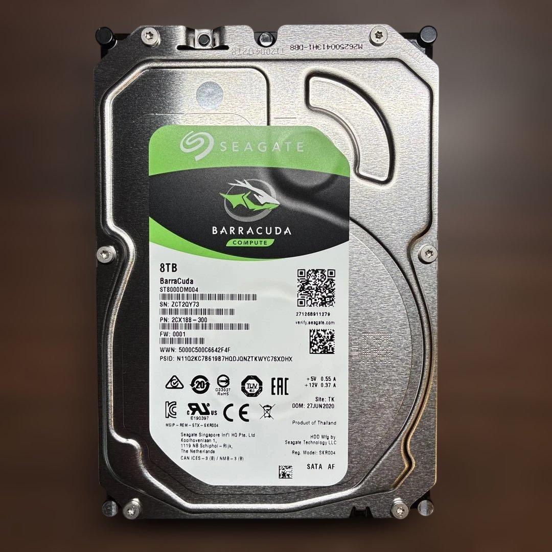 新品箱なし 8TB HDD SEAGATE BARRACUDA ②