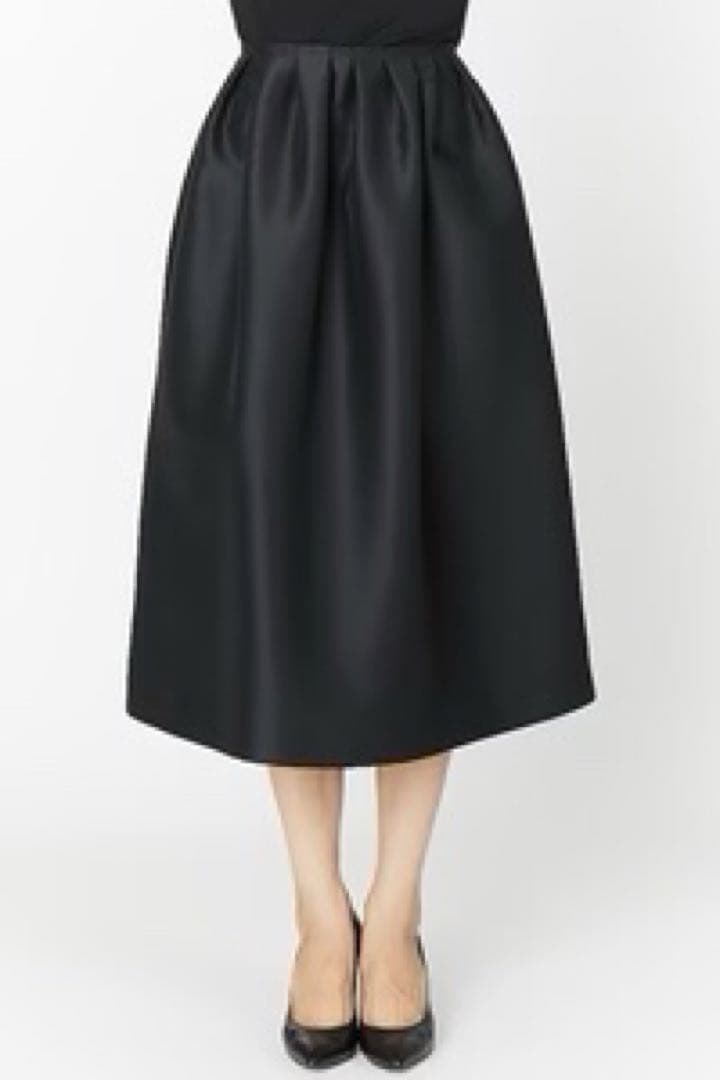 美品！ ヨーコチャン シルクウールスカート ブラック フリーサイズ 入学