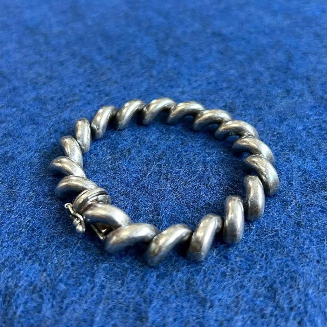 ATI社 イタリア製 90s ツイスト チェーン ブレスレット シルバー925