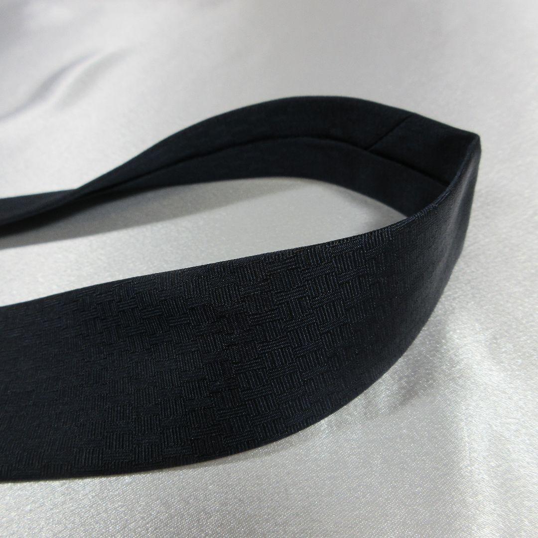 エルメス　H織り　ファソネ　ネイビー　ケーキ　ネクタイ