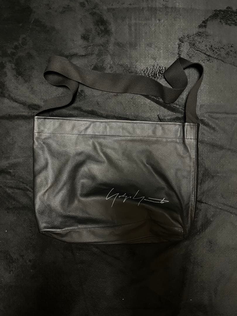 ヨウジヤマモト 牛革 カウレザー ノベルティー トップジップ ショルダーバッグ