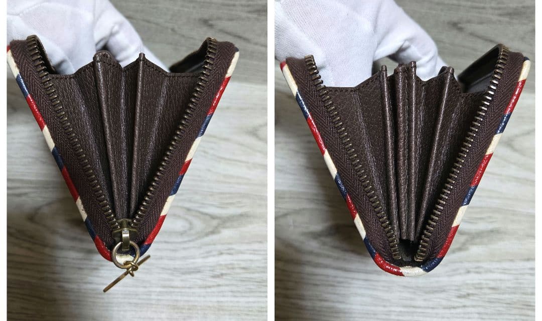 美品レア GUCCI クーリエ GGスプリーム ジップアラウンド ウォレット