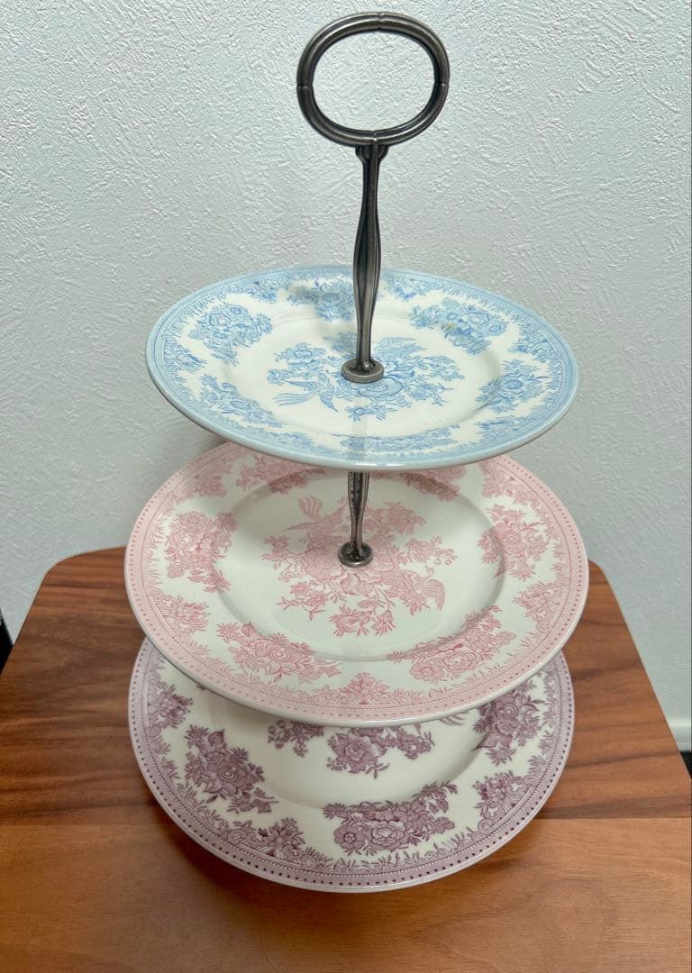 バーレイ　ケーキスタンド　アジアンティックフェザンツ