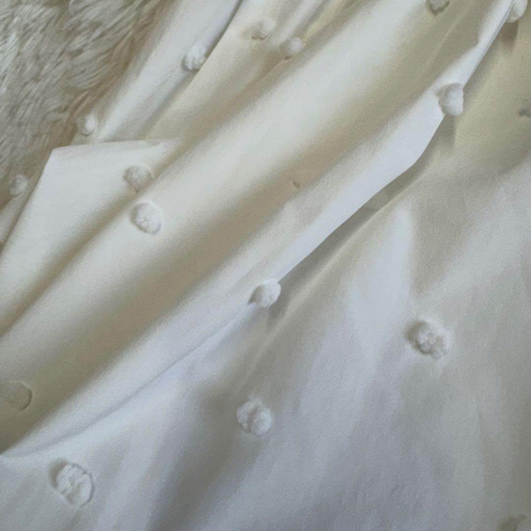 2023SS Maison sono ポンポンジャガードリボンブラウス