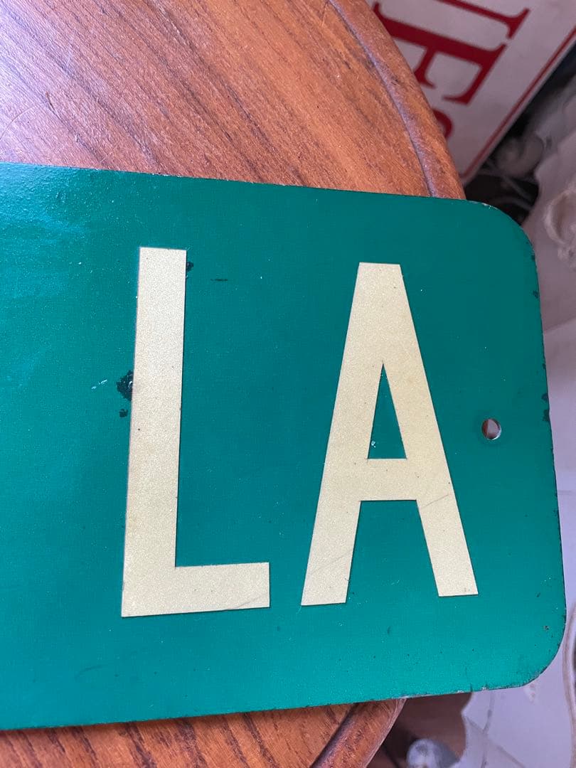 アンティーク　サイン　プレート　APPLEBY LA看板 道路標識　アメリカ