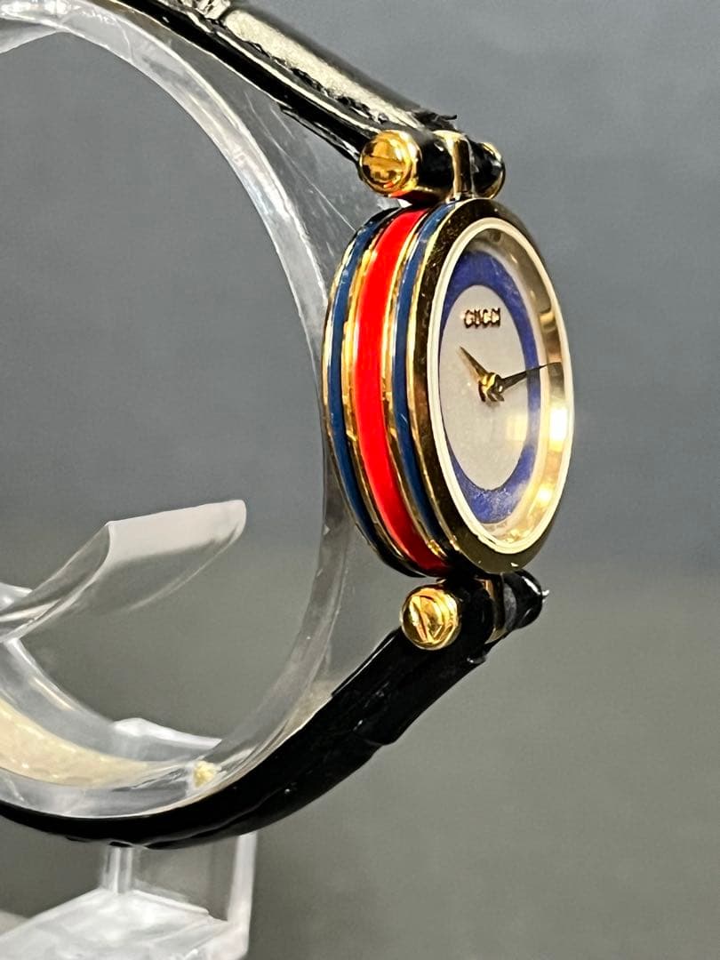 ★奇跡的美品！GUCCI シェリーライン希少カラーレディース腕時計　動作良好