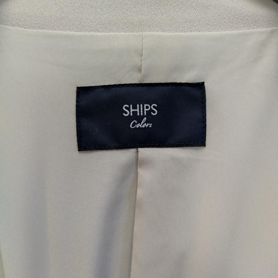 SHIPS シップス ノーカラーセットアップ 伸縮性 ボタンレス スーツ