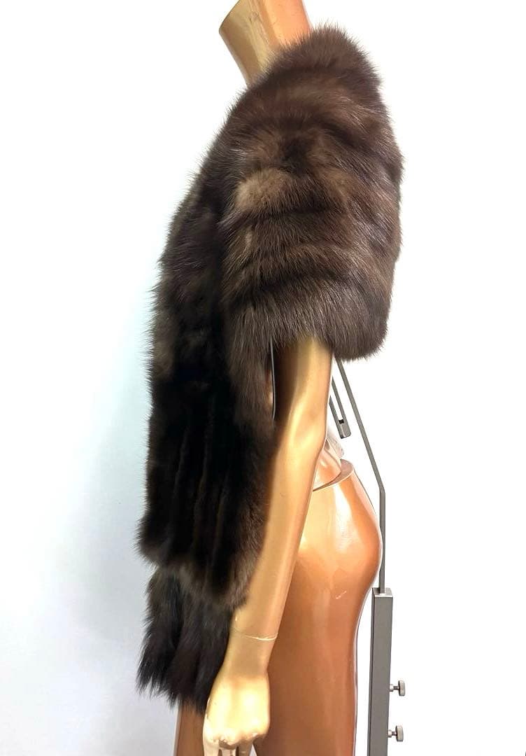 最高級☆ロシアンセーブル☆ショール☆SOBOL☆ソボル☆ファー☆ブラウン！