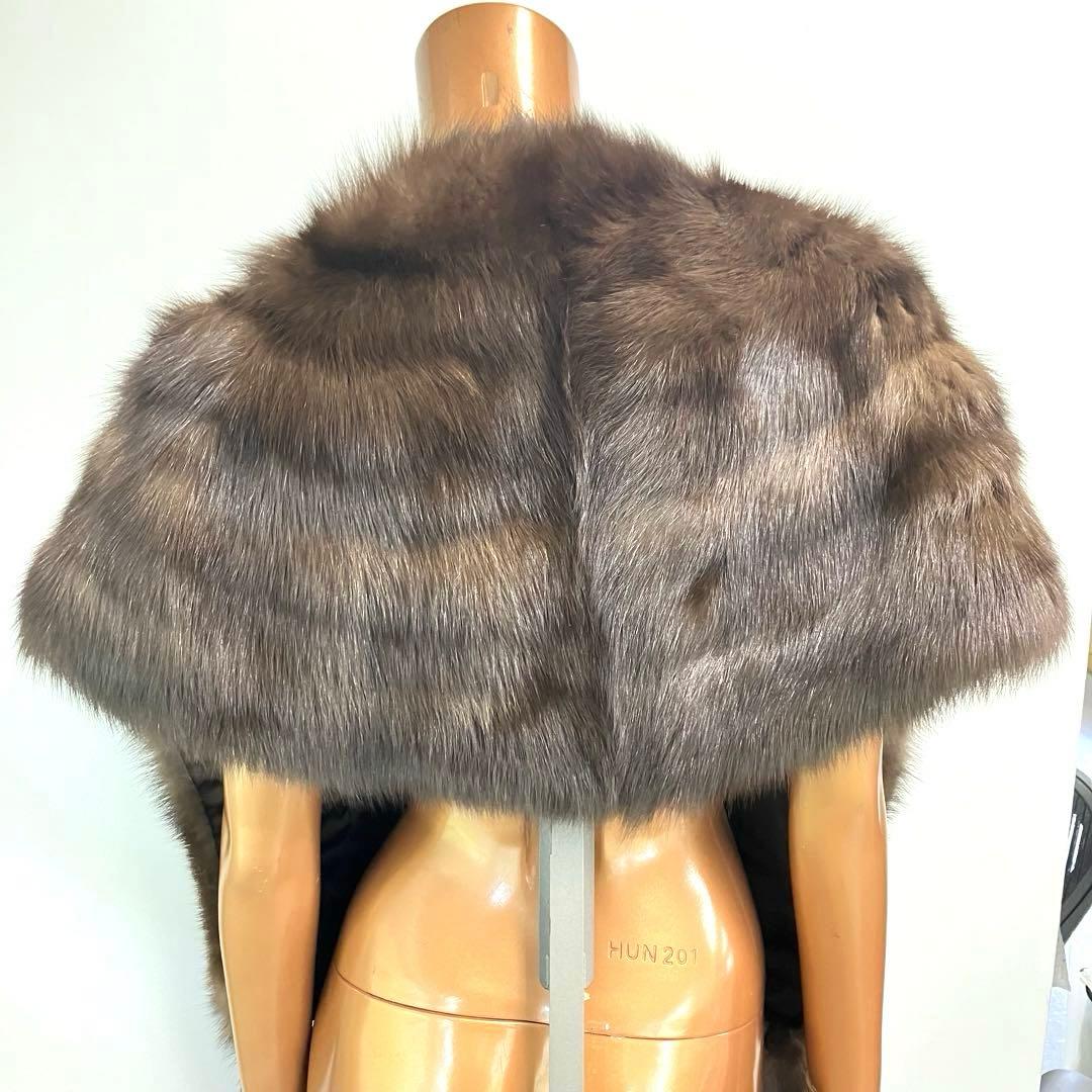 最高級☆ロシアンセーブル☆ショール☆SOBOL☆ソボル☆ファー☆ブラウン！
