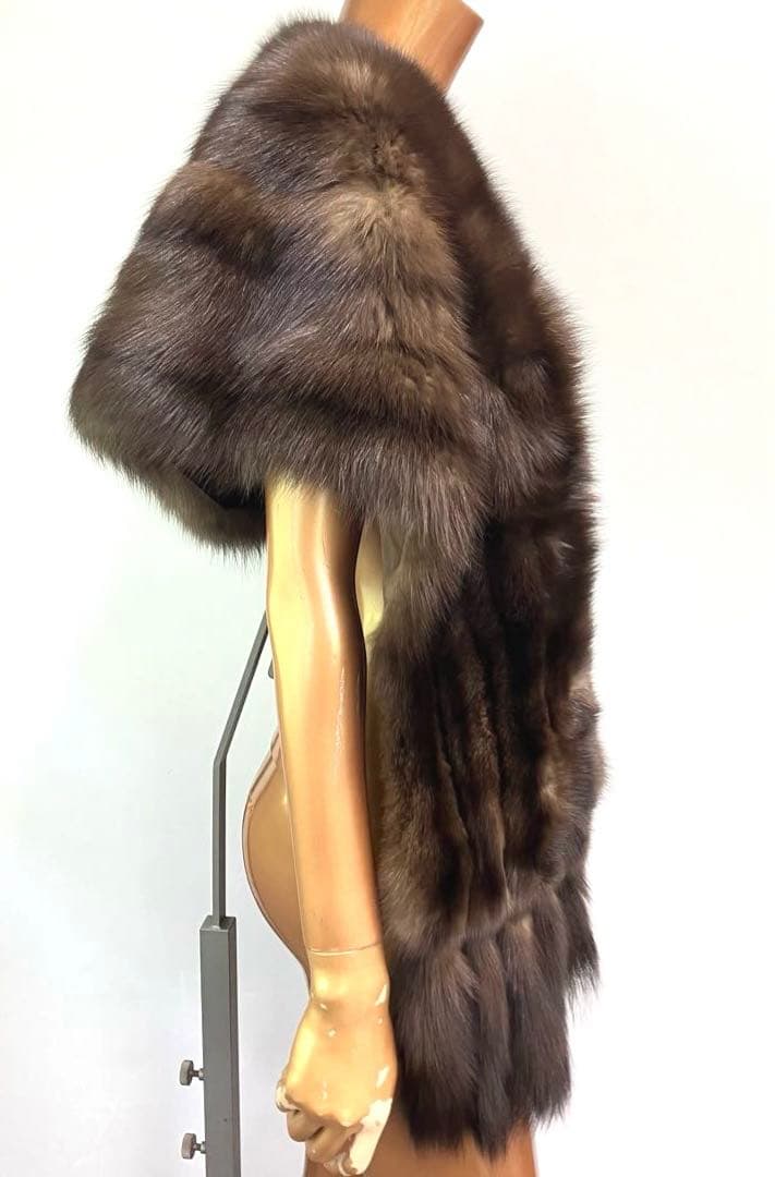最高級☆ロシアンセーブル☆ショール☆SOBOL☆ソボル☆ファー☆ブラウン！