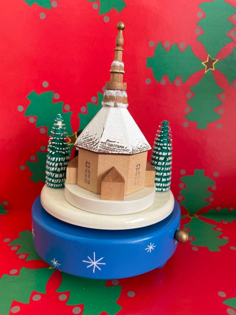 【ドイツ現地購入】クリスマスオルゴール 木製