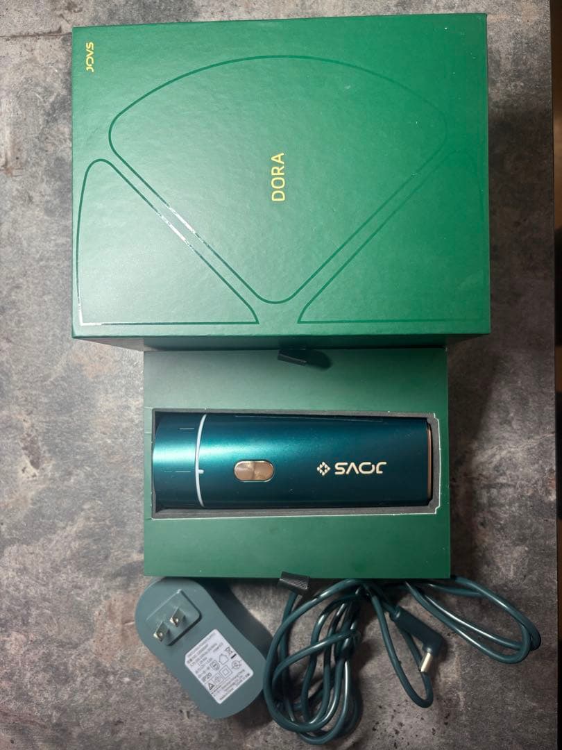 DORA 脱毛器 青色 充電器・保護メガネ付き