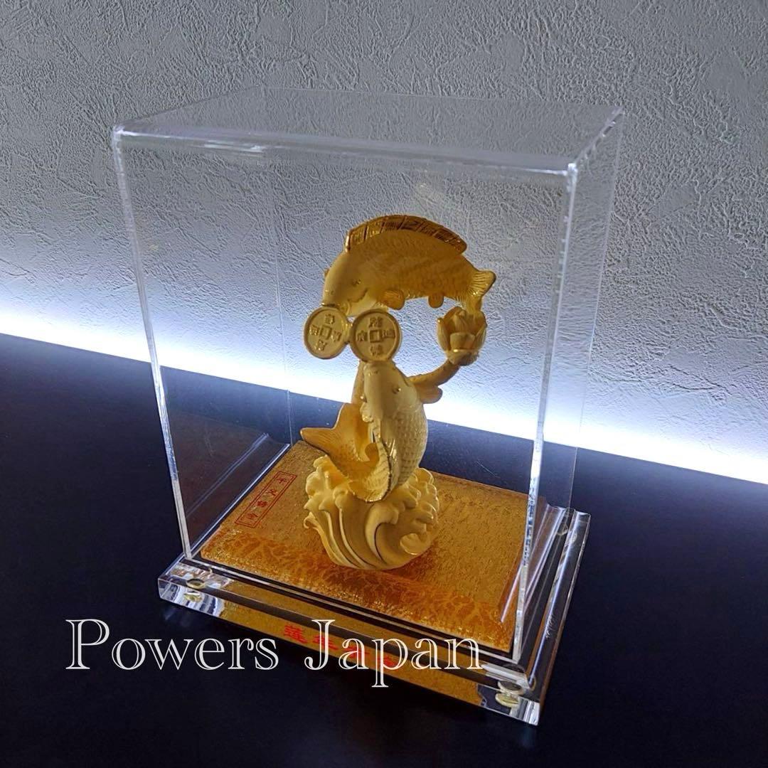 中国　香港　マカオ　鯉　骨董品　オブジェ　縁起物　インテリア　20×17cm