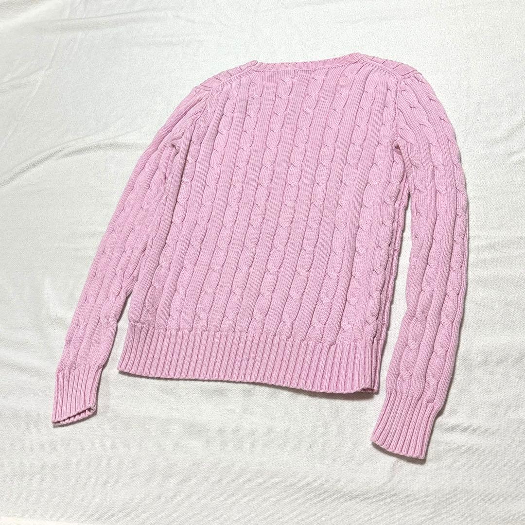 Polo by Ralph Lauren ピンク ケーブルニット長袖セーター