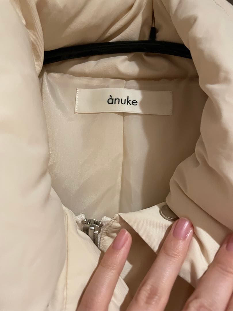R様　anuke　Standcollar Down Coat アイボリー　38