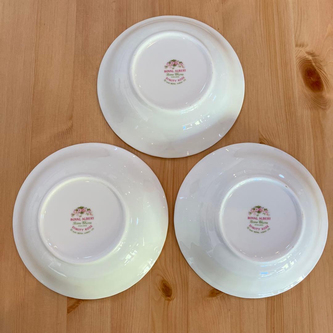 A2G20■ロイヤルアルバート DIMITY ROSE 小型深皿 3枚組