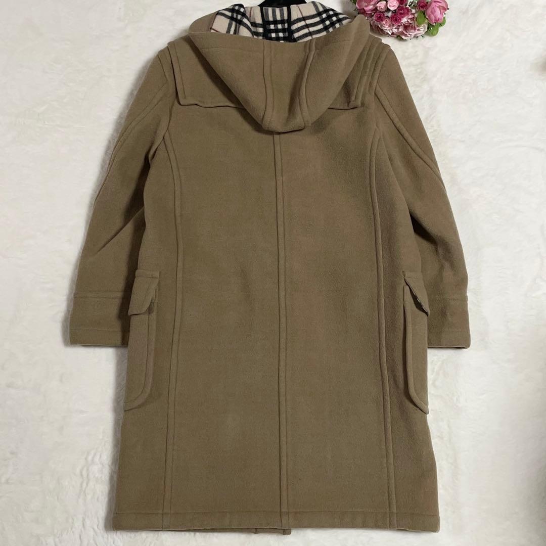 極美品● バーバリーブルーレーベル ダッフルコート ノバチェック ベージュ 38