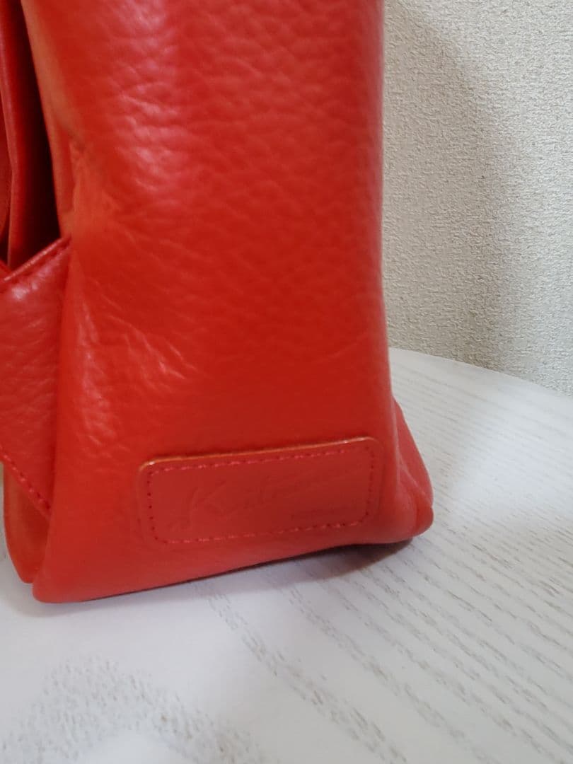 け*る様 【美品】KITAMURA　レザーリュック　レッド　A4サイズ