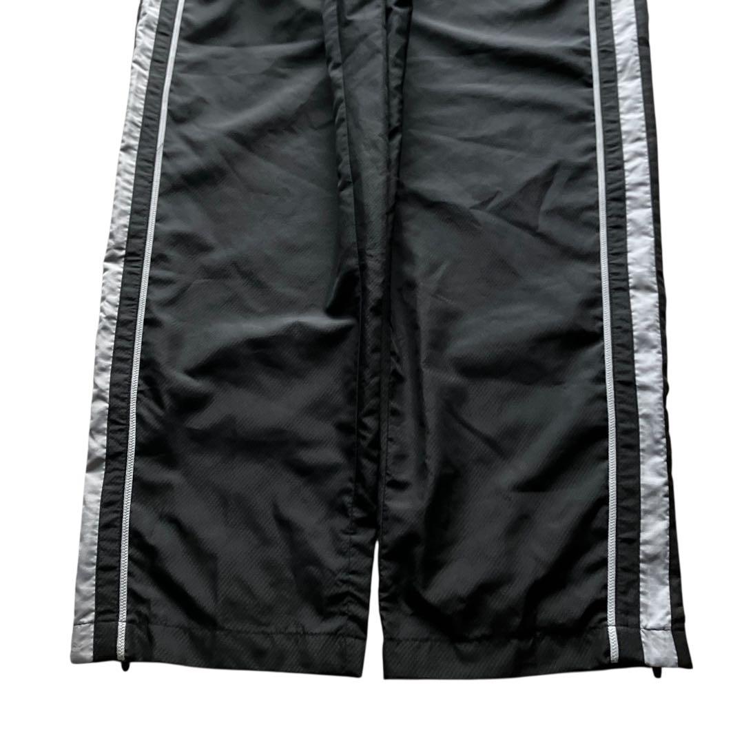 00s OLD NIKE サイドライン ワイドナイロントラックパンツ ブラックL