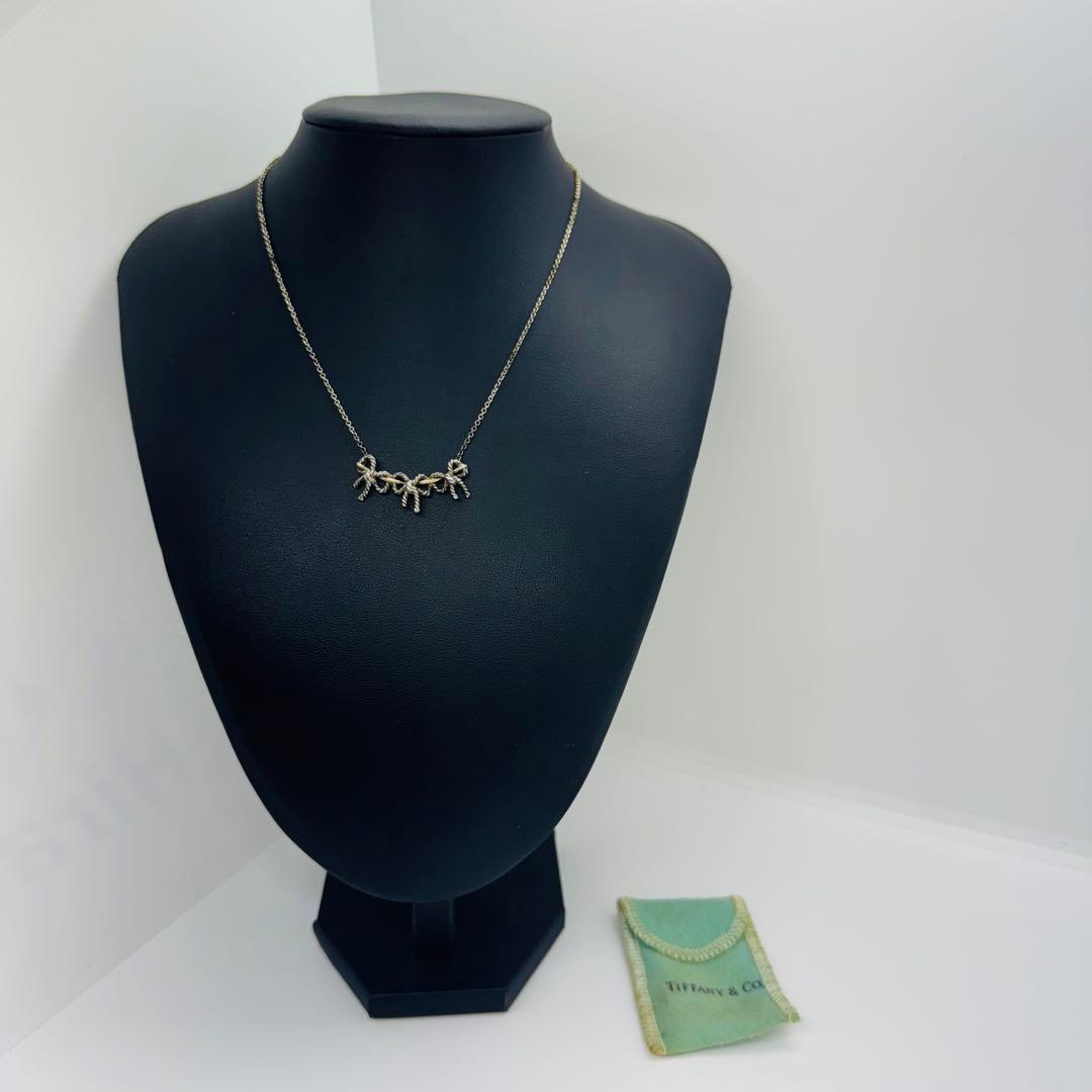 ✨Tiffany& Co.✨トリプルリボン✨シルバー925 750✨ネックレス