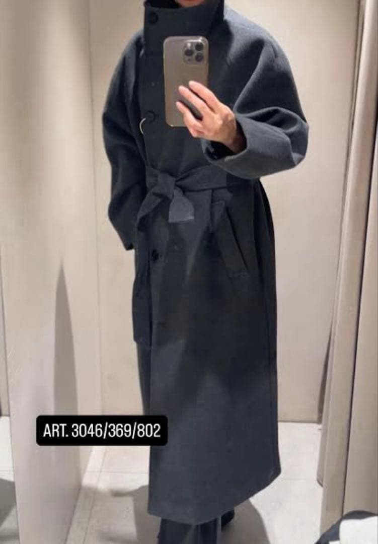 ハイネックコート　ロング　ZARA