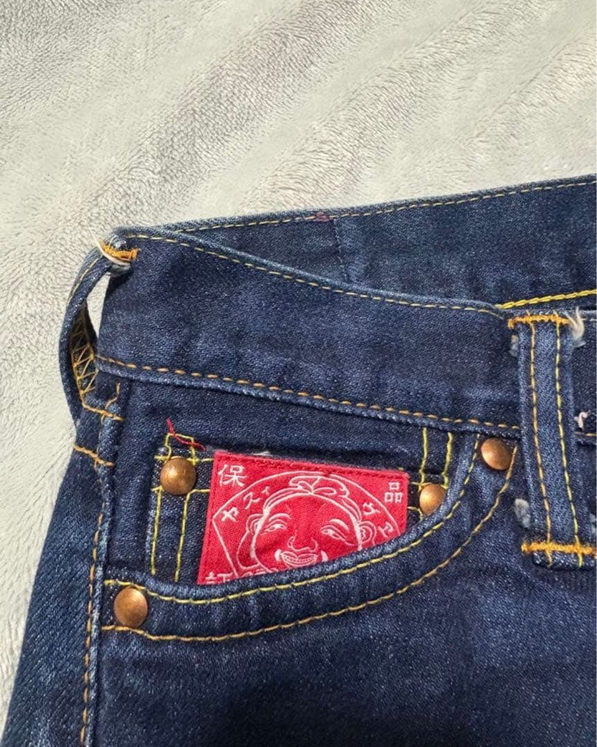 evisu ダークブルー スリムフィットデニム
