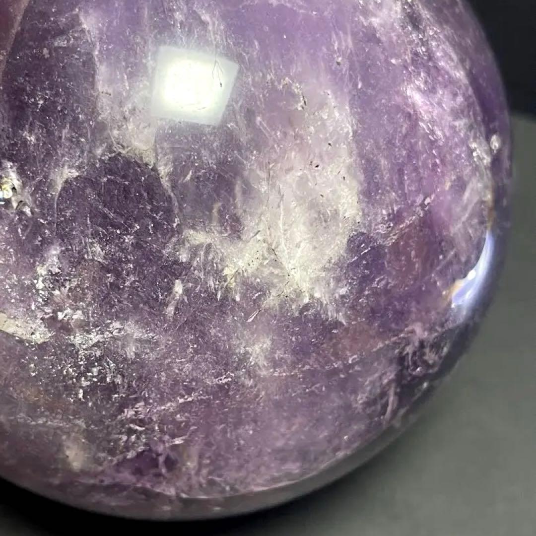 逸品大宝珠アメジスト 紫水晶 レインボー　丸玉 スフィア 天然石 パワーストーン