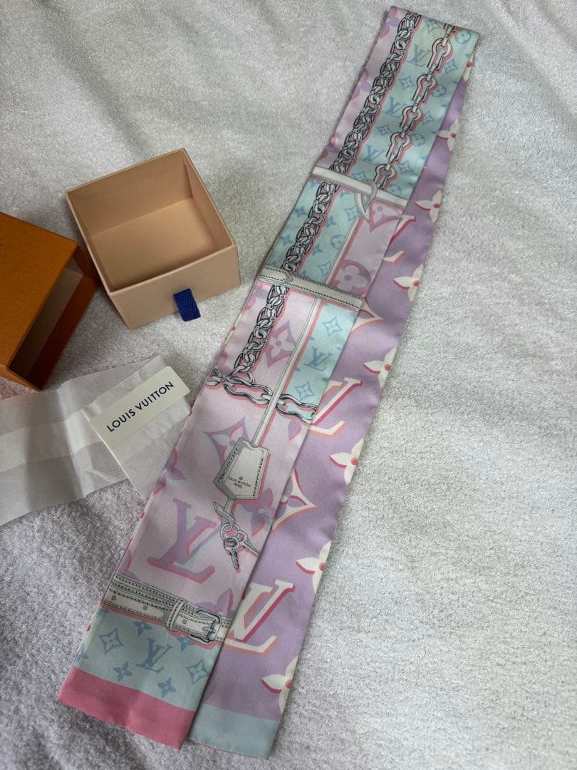 Louis Vuitton スカーフ バンドー　パステルカラー