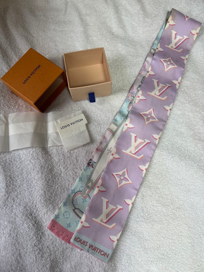 Louis Vuitton スカーフ バンドー　パステルカラー