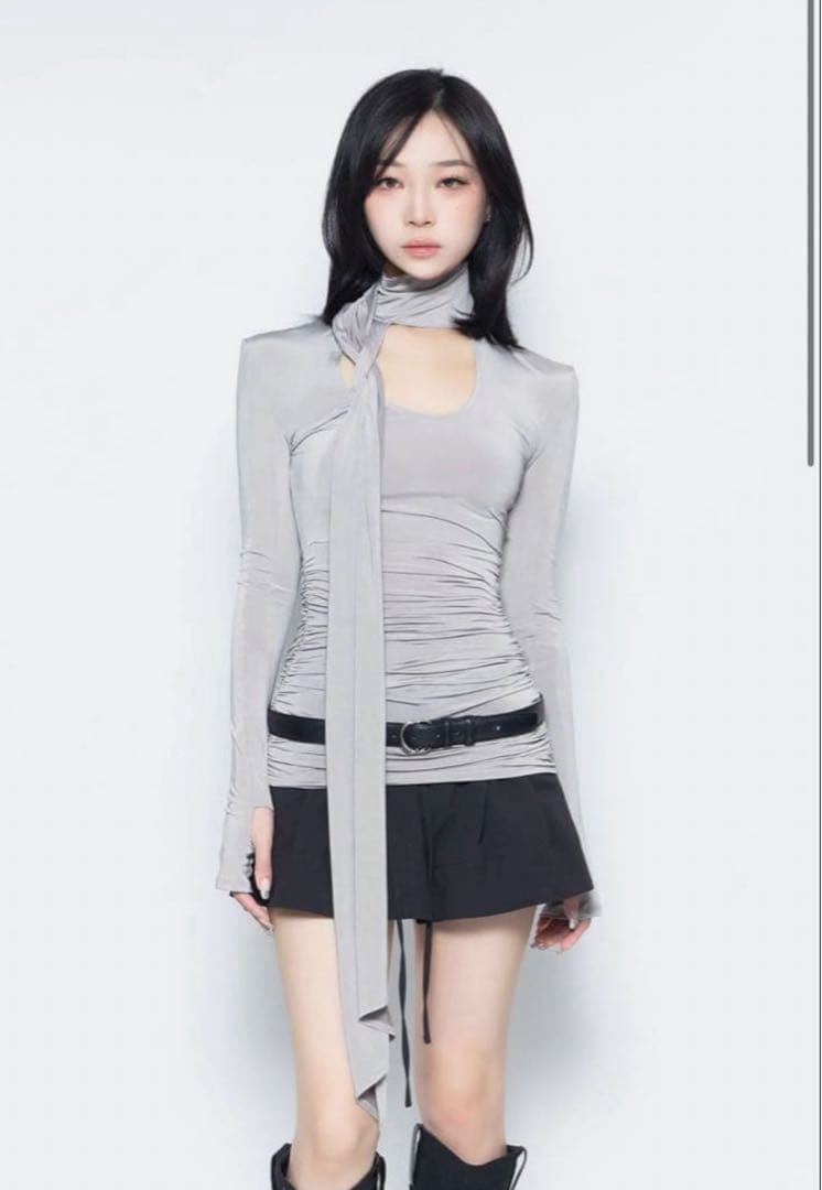 トップス theredthread S asymmetric drape tops