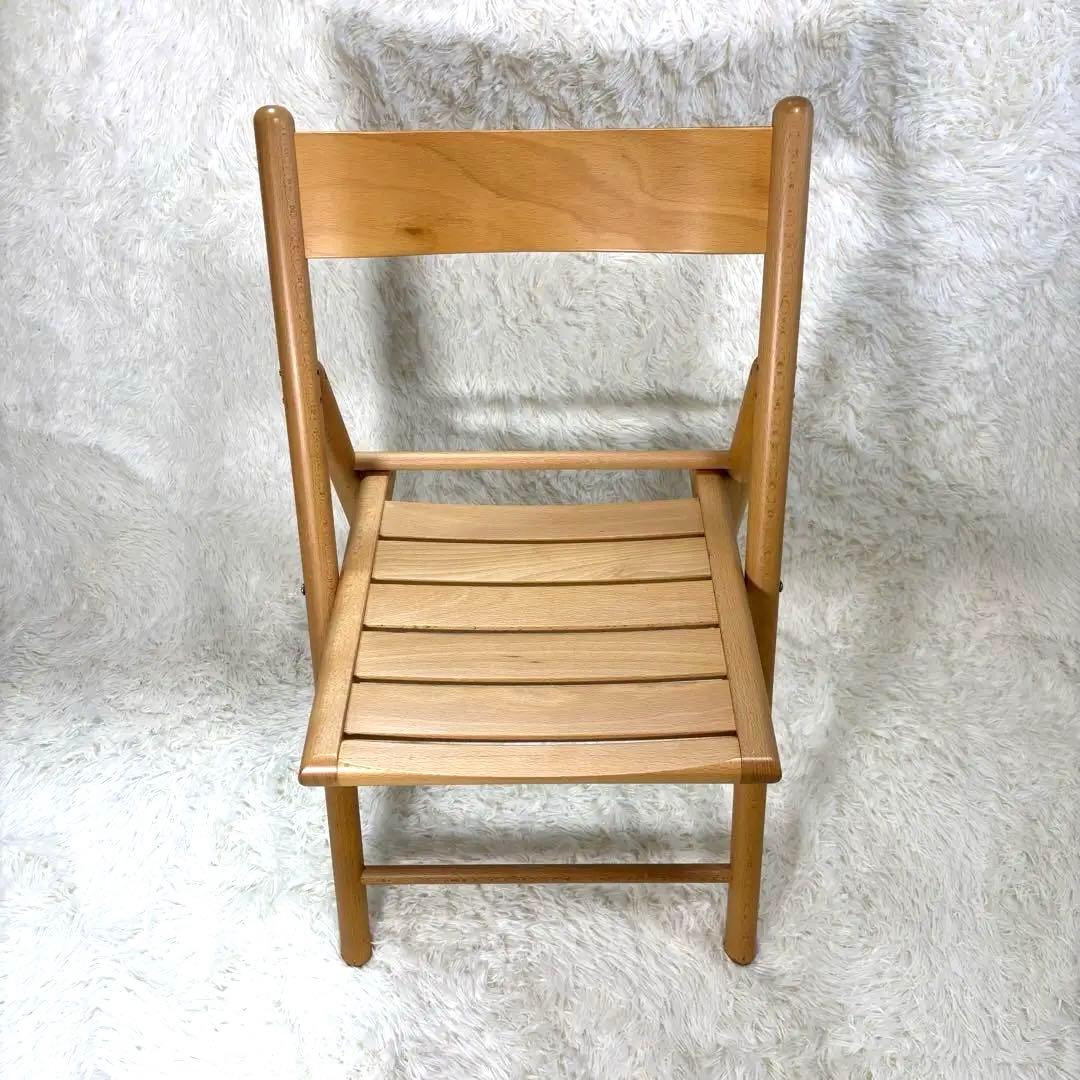 ★廃盤★MUJI 無印良品 折りたたみ椅子 チェア ナチュラル　2個セット