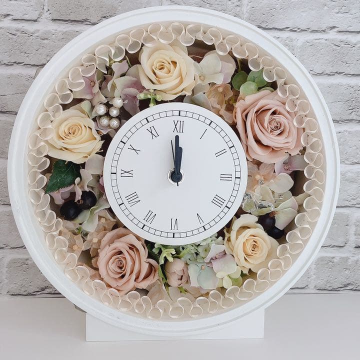 値下げ！プリザーブドフラワーメインの花時計
