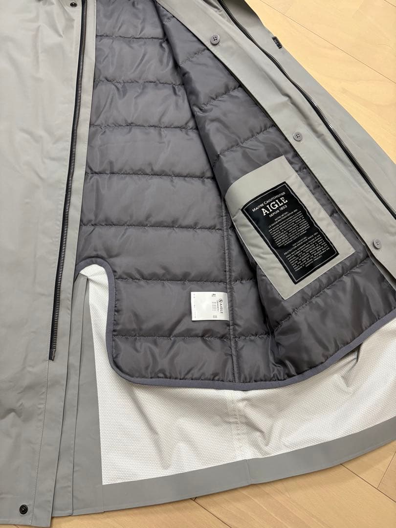 【美品】AIGLE フード付きトレンチコート・透湿防水