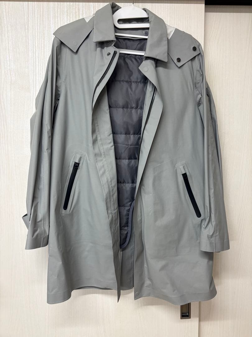 【美品】AIGLE フード付きトレンチコート・透湿防水