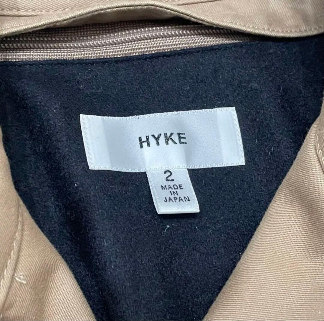HYKE ハイク ロングトレンチコート ベージュ ウールライナー付き M相当