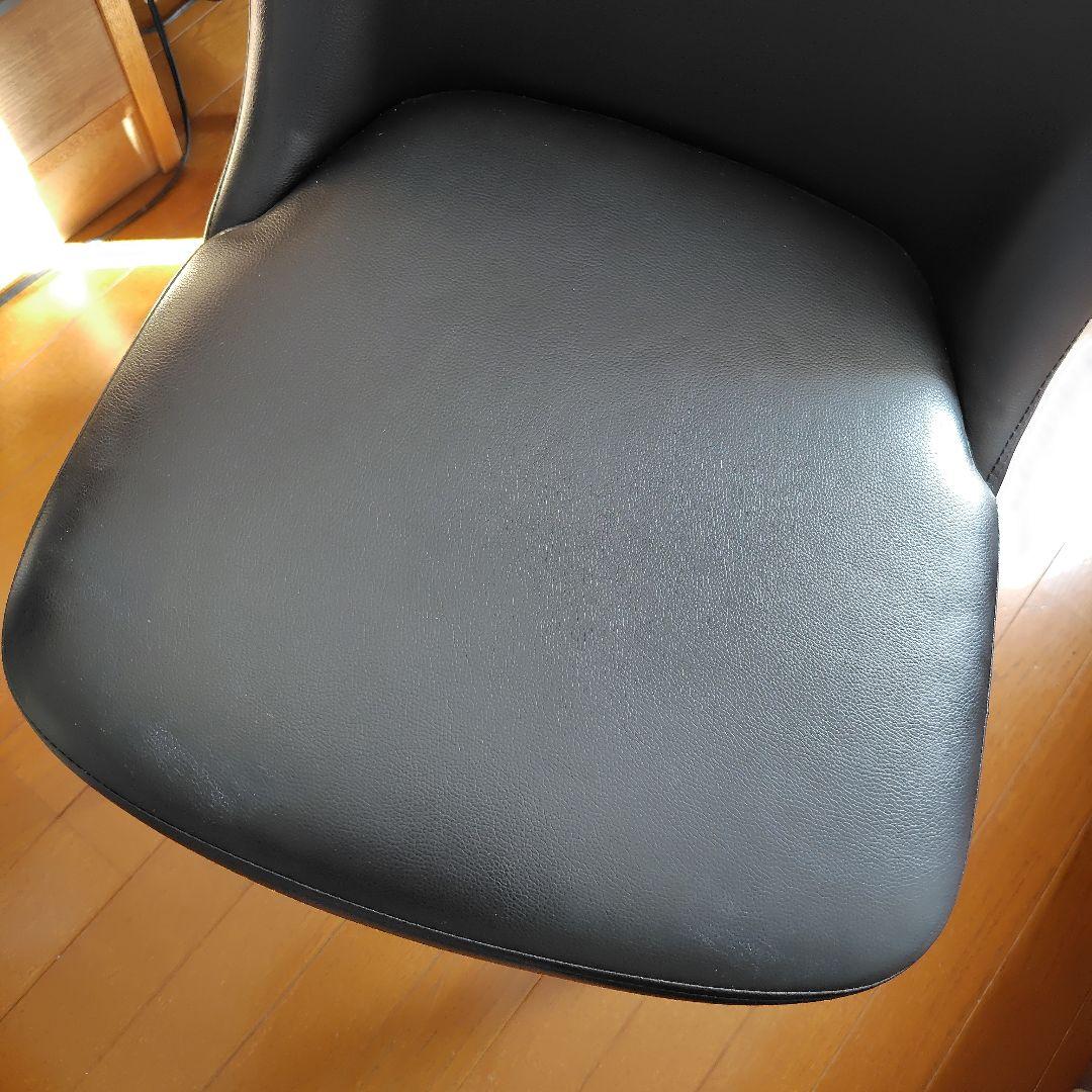 リビングハウスフェイクレザー回転式カフェチェア